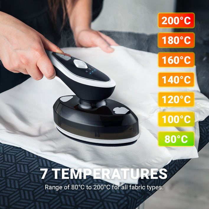 Kleva® 2-in-1 SteamPress Handheld 1500W Clothes Steamer & Garment Iron + Bonus Travel Bag