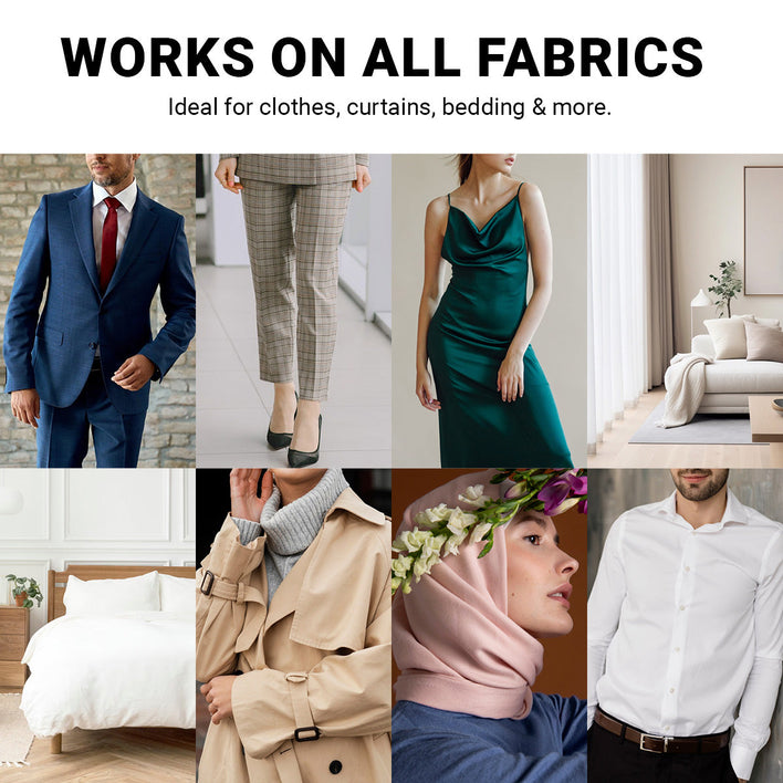 Kleva® 2-in-1 SteamPress Handheld 1500W Clothes Steamer & Garment Iron + Bonus Travel Bag