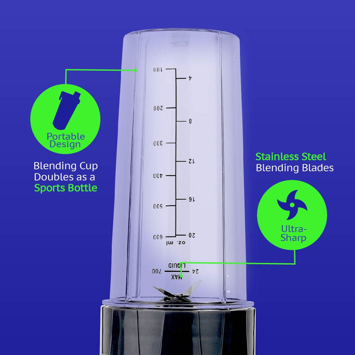 Health Hurricane GO™ Personal Blender with 700ml Bottle