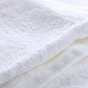 Close-up of soft, fluffy white towel fabric