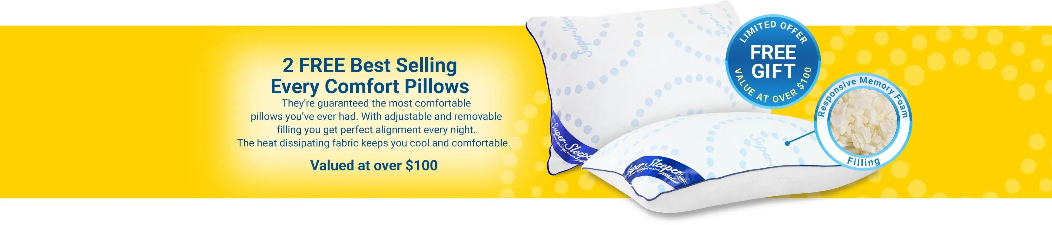 free best selling every comfort pillows