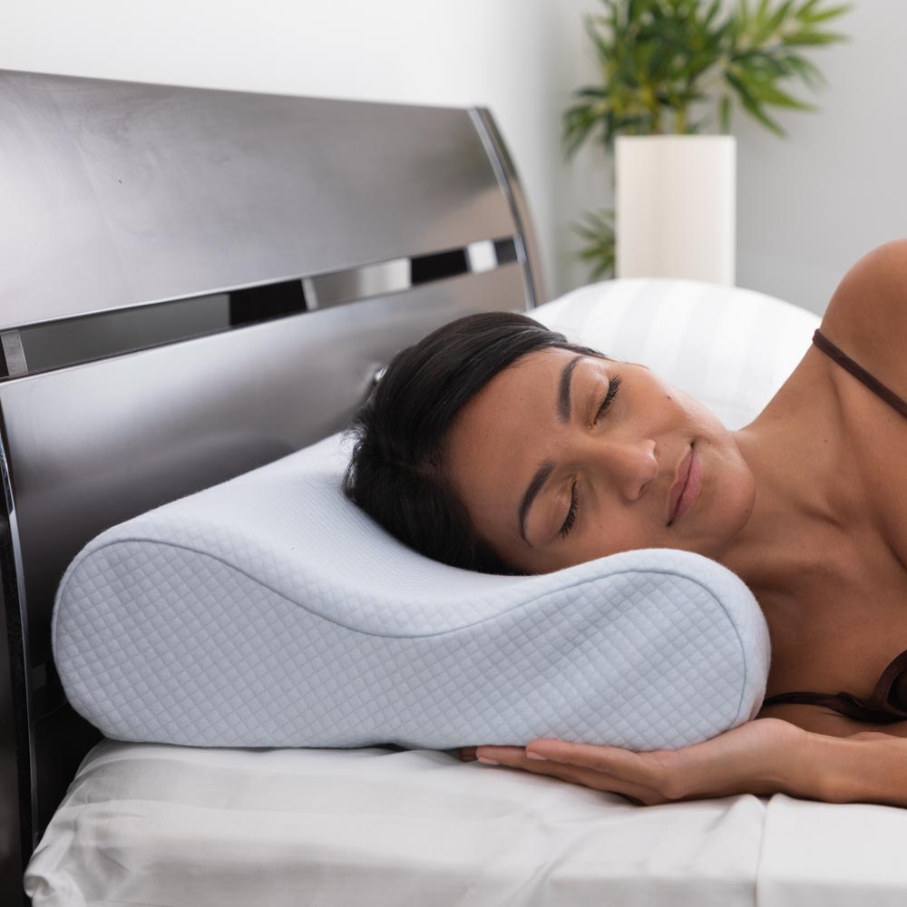 Hydro Wave Contour Pillow™ With Cooling Gel - Complete Neck + Spine Su