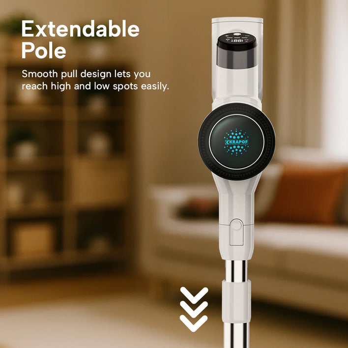KRAPOF® Auto Clean Self Empty Slim Power Vac Cordless Stick Vacuum + Free Shipping
