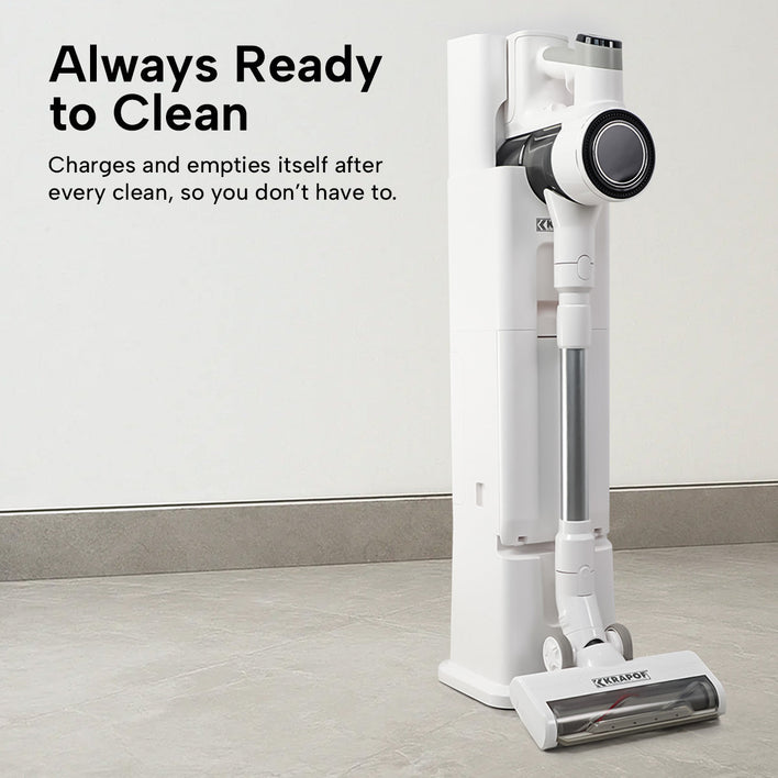 KRAPOF® Auto Clean Self Empty Slim Power Vac Cordless Stick Vacuum + Free Shipping