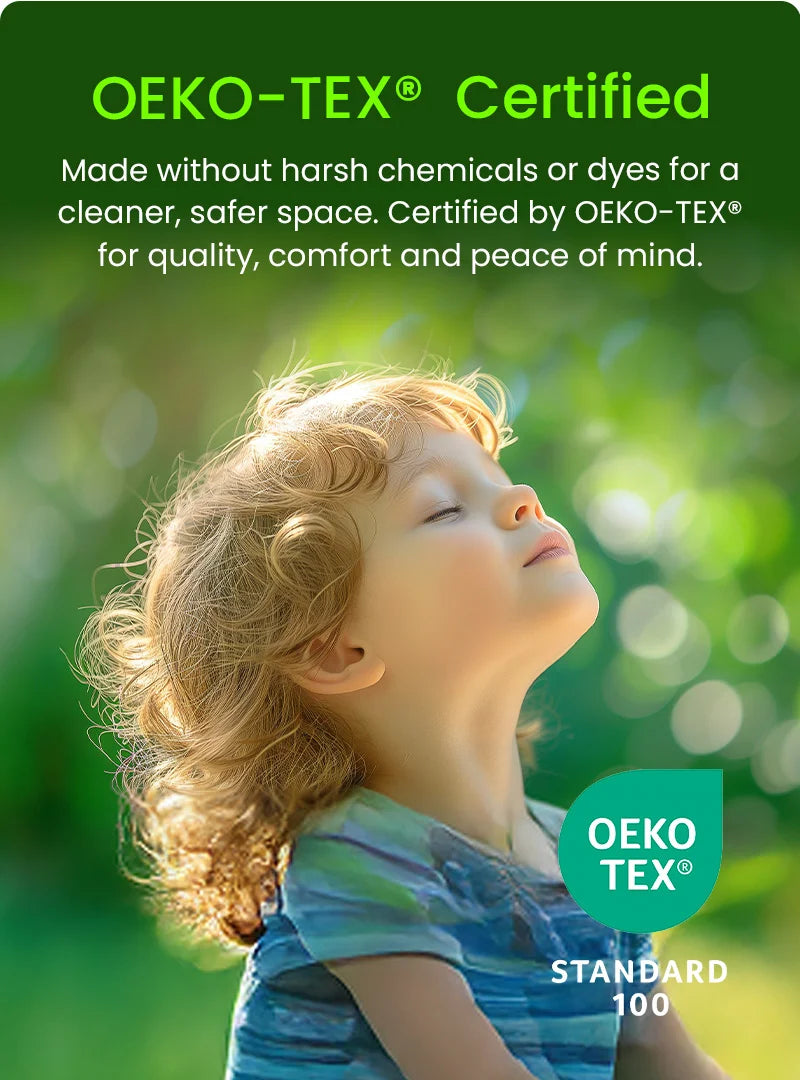 OEKO-TEX certified tatami floor mat made without harsh chemicals, safe Japanese tatami mat floor for children and families