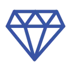Super Sleeper Pro - 
                      
                        A simple blue outline of a diamond shape on a light gray background, featuring geometric lines to suggest facets. 
                      