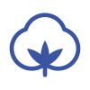 Super Sleeper Pro - 
                      
                        A simple blue outline icon of a cotton boll with a three-leaf shape inside, set against a light gray background. 
                      