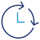 Super Sleeper Pro - 
                      
                        A blue clock face with simple hands, surrounded by a circular arrow pointing clockwise, suggesting the concept of time, rotation, or recurrence. 
                      