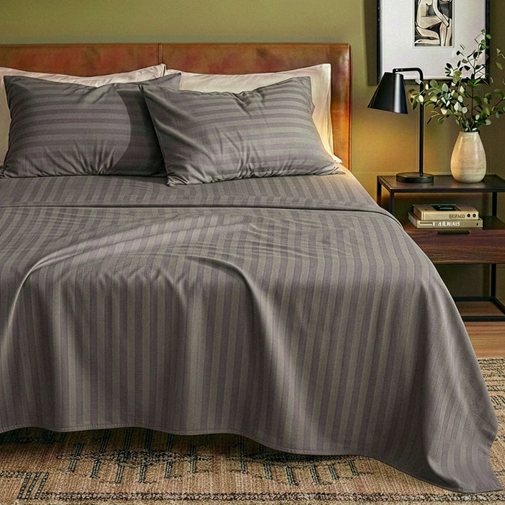 Buy 1 Get 1 FREE: Royal Deluxe Imperial Dream Sheets™ Cotton Sateen 1200TC 4pc Bedding Set + Free Organiser Bands