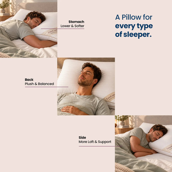 LuxeComfort™ Adjustable Plush & Supportive Pillow