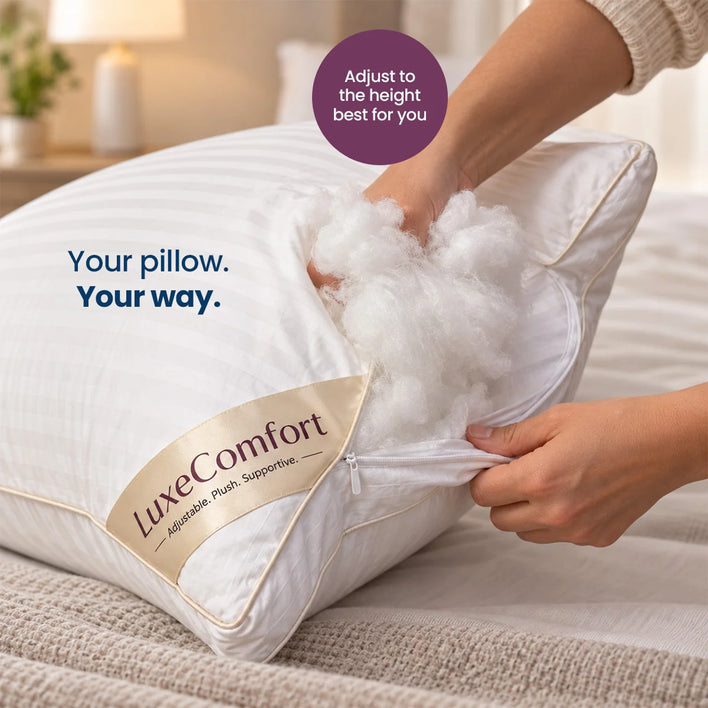 LuxeComfort™ Adjustable Plush & Supportive Pillow