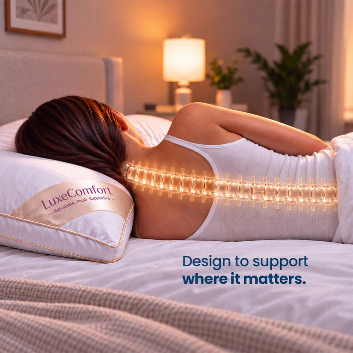 LuxeComfort™ Adjustable Plush & Supportive Pillow