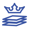 Super Sleeper Pro - 
                      
                        A blue outline of a crown above three stacked rectangles, all on a light gray background. 
                      