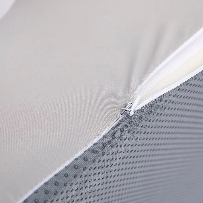 the removable cover zip of the ergonomic back support pillow
