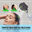 Kleva Triple Bliss Filtered Handheld 3-Mode Shower Head plus 3 Filters - Buy One Get One Free