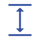 Super Sleeper Pro - 
                      
                        A blue double-headed vertical arrow is positioned between two parallel horizontal lines on a light gray background, indicating height or vertical measurement. 
                      