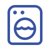 Super Sleeper Pro - 
                      
                        Blue outline icon of a washing machine with two buttons on the top left and a circular door showing water inside, on a light gray background. 
                      