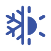 Super Sleeper Pro - 
                      
                        Blue icon showing a snowflake on the left and a sun on the right, divided by a vertical line in the center, representing both cold and hot or temperature control. 
                      