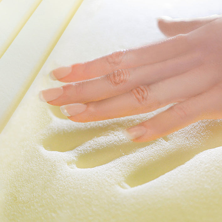 A hand presses into the Super Sleeper Pro Best Selling Wave Mattress Topper on TV, leaving visible indentations that highlight the topper’s impressive responsiveness. Includes bonus FREE pillows to make your bed feel brand new.