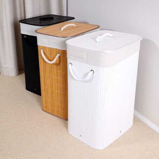 Premium Bamboo Laundry Hamper with Removable Liner