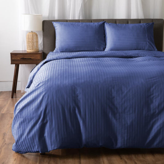 Royal Deluxe 100% Breathable Cotton Quilt Cover - Navy