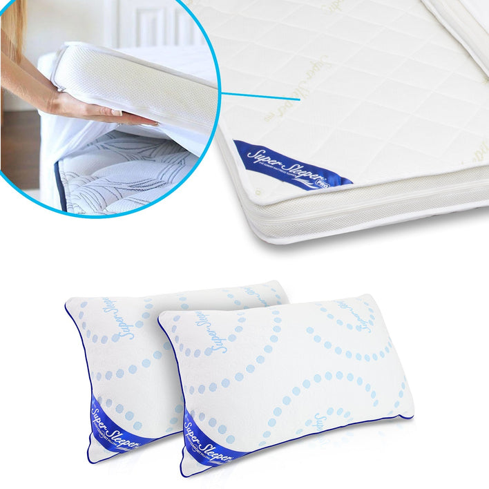 Bedding accessories used to support the head, neck, spine during sleep